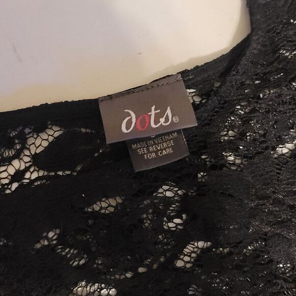 Dots Black Lace Cami Top Size S - Picture 6 of 6